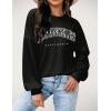 imageZeagoo Women Crewneck Sweatshirts Pullover Tops Long Sleeve Shirts Loose Fit Tops Casual Fall Outfits Y2K Clothes 2024Lablack