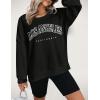 imageZeagoo Women Crewneck Sweatshirts Pullover Tops Long Sleeve Shirts Loose Fit Tops Casual Fall Outfits Y2K Clothes 2024Lablack