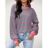 imageZeagoo Women Crewneck Sweatshirts Pullover Tops Long Sleeve Shirts Loose Fit Tops Casual Fall Outfits Y2K Clothes 2024Pinkblue