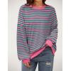 imageZeagoo Women Crewneck Sweatshirts Pullover Tops Long Sleeve Shirts Loose Fit Tops Casual Fall Outfits Y2K Clothes 2024Pinkblue