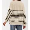 imageZeagoo Women Crewneck Sweatshirts Pullover Tops Long Sleeve Shirts Loose Fit Tops Casual Fall Outfits Y2K Clothes 2024Stripe1