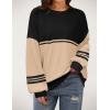 imageZeagoo Women Crewneck Sweatshirts Pullover Tops Long Sleeve Shirts Loose Fit Tops Casual Fall Outfits Y2K Clothes 2024Stripe3