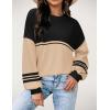 imageZeagoo Women Crewneck Sweatshirts Pullover Tops Long Sleeve Shirts Loose Fit Tops Casual Fall Outfits Y2K Clothes 2024Stripe3