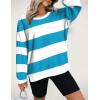 imageZeagoo Women Crewneck Sweatshirts Pullover Tops Long Sleeve Shirts Loose Fit Tops Casual Fall Outfits Y2K Clothes 2024Whiteblue02