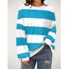 imageZeagoo Women Crewneck Sweatshirts Pullover Tops Long Sleeve Shirts Loose Fit Tops Casual Fall Outfits Y2K Clothes 2024Whiteblue02