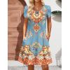 imageZeagoo Womens Casual ALine Dresses with Pockets Summer Floral Tshirt Dress Short Sleeve Mini Dress Flowy SundressesBlueprinted