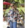 imageZeagoo Womens Cozy Fleece Jacket Western Aztec Print Button Down Coat with Pockets Casual Warm Outwear 2024Apricot