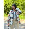imageZeagoo Womens Cozy Fleece Jacket Western Aztec Print Button Down Coat with Pockets Casual Warm Outwear 2024Apricot
