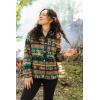 imageZeagoo Womens Cozy Fleece Jacket Western Aztec Print Button Down Coat with Pockets Casual Warm Outwear 2024Black