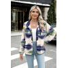 imageZeagoo Womens Cozy Fleece Jacket Western Aztec Print Button Down Coat with Pockets Casual Warm Outwear 2024Blue