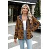 imageZeagoo Womens Cozy Fleece Jacket Western Aztec Print Button Down Coat with Pockets Casual Warm Outwear 2024Brown