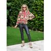 imageZeagoo Womens Cozy Fleece Jacket Western Aztec Print Button Down Coat with Pockets Casual Warm Outwear 2024Dark Pink