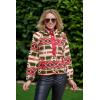 imageZeagoo Womens Cozy Fleece Jacket Western Aztec Print Button Down Coat with Pockets Casual Warm Outwear 2024Dark Pink