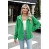 imageZeagoo Womens Cozy Fleece Jacket Western Aztec Print Button Down Coat with Pockets Casual Warm Outwear 2024Fluorescent Green