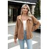 imageZeagoo Womens Cozy Fleece Jacket Western Aztec Print Button Down Coat with Pockets Casual Warm Outwear 2024Light Brown