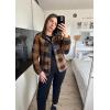 imageZeagoo Womens Cozy Fleece Jacket Western Aztec Print Button Down Coat with Pockets Casual Warm Outwear 2024Navy Plaid