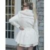 imageZeagoo Womens Fashion Faux Fur Lapel DoubleBreasted Thick Wool Trench Coat Winter Warm Jacket S2XLBeige