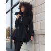 imageZeagoo Womens Fashion Faux Fur Lapel DoubleBreasted Thick Wool Trench Coat Winter Warm Jacket S2XLBlack
