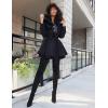 imageZeagoo Womens Fashion Faux Fur Lapel DoubleBreasted Thick Wool Trench Coat Winter Warm Jacket S2XLBlack