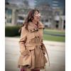 imageZeagoo Womens Fashion Faux Fur Lapel DoubleBreasted Thick Wool Trench Coat Winter Warm Jacket S2XLCamel
