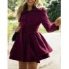 imageZeagoo Womens Fashion Faux Fur Lapel DoubleBreasted Thick Wool Trench Coat Winter Warm Jacket S2XLCherry Red