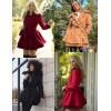 imageZeagoo Womens Fashion Faux Fur Lapel DoubleBreasted Thick Wool Trench Coat Winter Warm Jacket S2XLDeep Grey