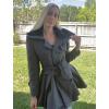 imageZeagoo Womens Fashion Faux Fur Lapel DoubleBreasted Thick Wool Trench Coat Winter Warm Jacket S2XLDeep Grey