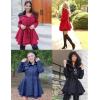 imageZeagoo Womens Fashion Faux Fur Lapel DoubleBreasted Thick Wool Trench Coat Winter Warm Jacket S2XLDeep Grey
