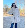 imageZeagoo Womens Fashion Faux Fur Lapel DoubleBreasted Thick Wool Trench Coat Winter Warm Jacket S2XLLight Khaki
