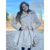 imageZeagoo Womens Fashion Faux Fur Lapel DoubleBreasted Thick Wool Trench Coat Winter Warm Jacket S2XLLight Khaki