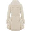 imageZeagoo Womens Fashion Faux Fur Lapel DoubleBreasted Thick Wool Trench Coat Winter Warm Jacket S2XLNewbeige