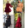 imageZeagoo Womens Fashion Faux Fur Lapel DoubleBreasted Thick Wool Trench Coat Winter Warm Jacket S2XLNewbronze Violet