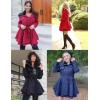 imageZeagoo Womens Fashion Faux Fur Lapel DoubleBreasted Thick Wool Trench Coat Winter Warm Jacket S2XLNewbronze Violet