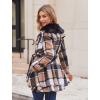 imageZeagoo Womens Fashion Faux Fur Lapel DoubleBreasted Thick Wool Trench Coat Winter Warm Jacket S2XLNewbrown Tartan