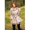 imageZeagoo Womens Fashion Faux Fur Lapel DoubleBreasted Thick Wool Trench Coat Winter Warm Jacket S2XLNewmoon Grey