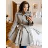 imageZeagoo Womens Fashion Faux Fur Lapel DoubleBreasted Thick Wool Trench Coat Winter Warm Jacket S2XLNewmoon Grey