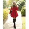 imageZeagoo Womens Fashion Faux Fur Lapel DoubleBreasted Thick Wool Trench Coat Winter Warm Jacket S2XLNewred
