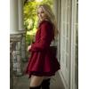 imageZeagoo Womens Fashion Faux Fur Lapel DoubleBreasted Thick Wool Trench Coat Winter Warm Jacket S2XLNewwine Red