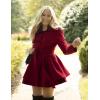 imageZeagoo Womens Fashion Faux Fur Lapel DoubleBreasted Thick Wool Trench Coat Winter Warm Jacket S2XLNewwine Red