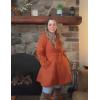 imageZeagoo Womens Fashion Faux Fur Lapel DoubleBreasted Thick Wool Trench Coat Winter Warm Jacket S2XLZcaramel Colour