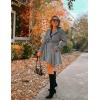 imageZeagoo Womens Fashion Faux Fur Lapel DoubleBreasted Thick Wool Trench Coat Winter Warm Jacket S2XLZgrey