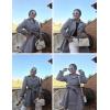 imageZeagoo Womens Fashion Faux Fur Lapel DoubleBreasted Thick Wool Trench Coat Winter Warm Jacket S2XLZgrey