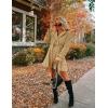 imageZeagoo Womens Fashion Faux Fur Lapel DoubleBreasted Thick Wool Trench Coat Winter Warm Jacket S2XLZkhaki