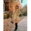 imageZeagoo Womens Fashion Faux Fur Lapel DoubleBreasted Thick Wool Trench Coat Winter Warm Jacket S2XLZkhaki