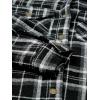imageZeagoo Womens Plaid Shacket Jacket Long Sleeve Button Down Fleece Hooded Jackets Warm CoatBlack