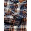 imageZeagoo Womens Plaid Shacket Jacket Long Sleeve Button Down Fleece Hooded Jackets Warm CoatNavy Blue