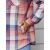 imageZeagoo Womens Plaid Shacket Jacket Long Sleeve Button Down Fleece Hooded Jackets Warm CoatPink
