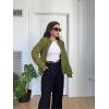imageZeagoo Womens Sherpa Fleece Jacket Long Sleeve Faux Fuzzy Casual Zip Up Bomber Coat With Pocket SXXLArmy Green