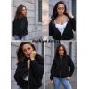 imageZeagoo Womens Sherpa Fleece Jacket Long Sleeve Faux Fuzzy Casual Zip Up Bomber Coat With Pocket SXXLBlack