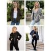imageZeagoo Womens Sherpa Fleece Jacket Long Sleeve Faux Fuzzy Casual Zip Up Bomber Coat With Pocket SXXLDark Grey
